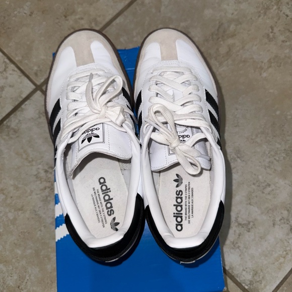 White Sambae Adidas-purchased in Oct at Adidas store, like new, only worn twice - Picture 2 of 6